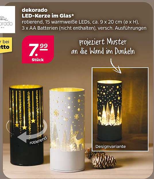 dekorado LED-Kerze im Glas*