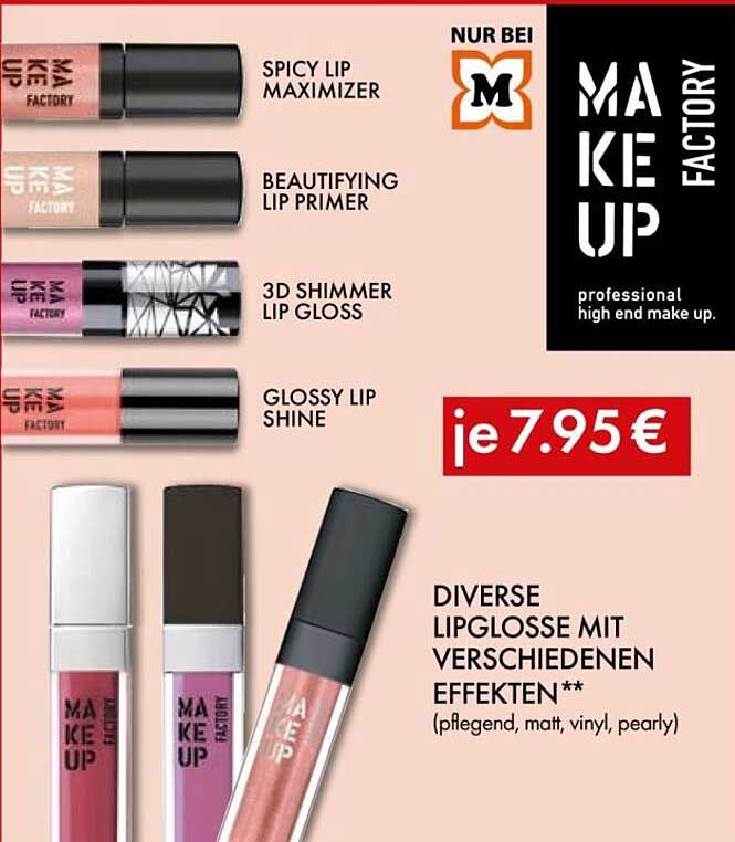Diverse Lipglosse mit verschiedenen Effekten