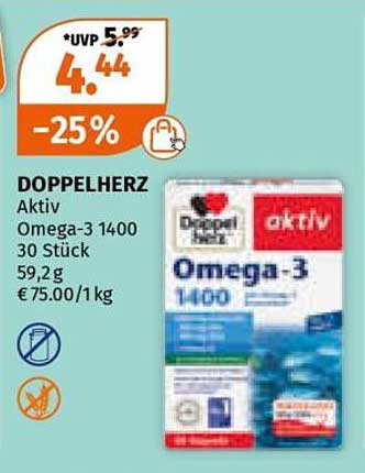 DOPPELHERZ Aktiv Omega-3 1400 30 Stück