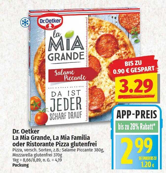 Dr. Oetker La Mia Grande Salame Piccante Pizza