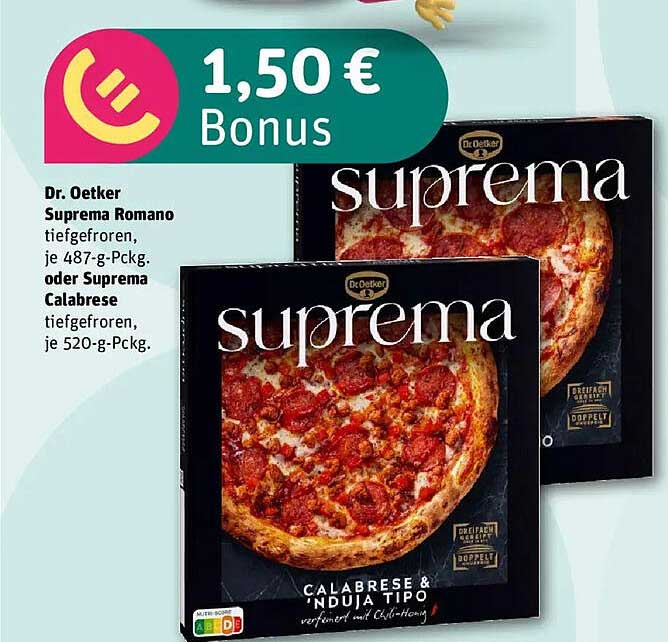 Dr. Oetker Suprema Romano oder Suprema Calabrese, tiefgefroren