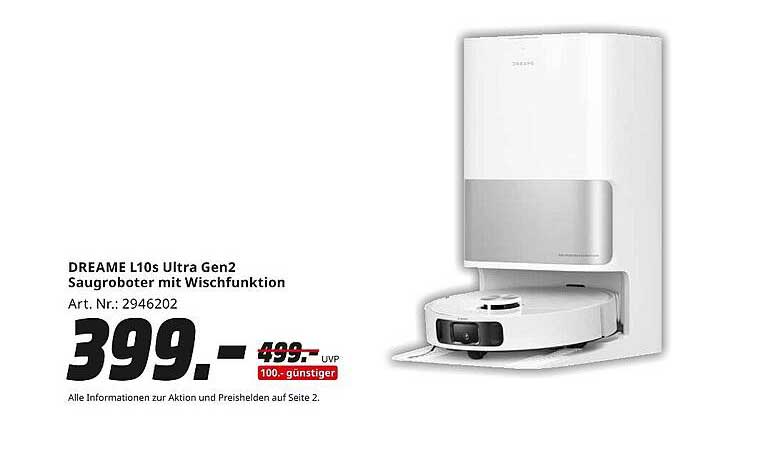 DREAME L10s Ultra Gen2 Saugroboter mit Wischfunktion