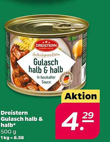 Dreistern Gulasch halb & halb 500 g