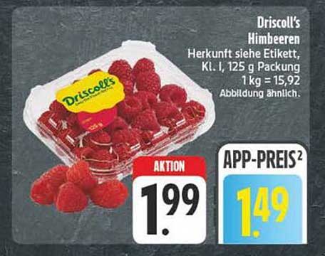 Driscoll's Himbeeren, 125 g Packung