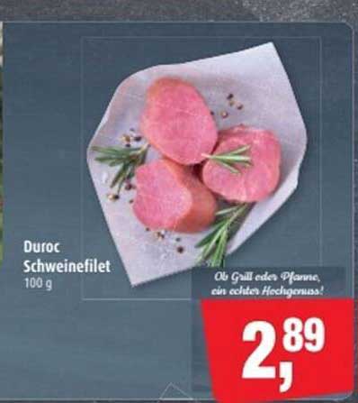 Duroc Schweinefilet 100 g für nur 2,89 €