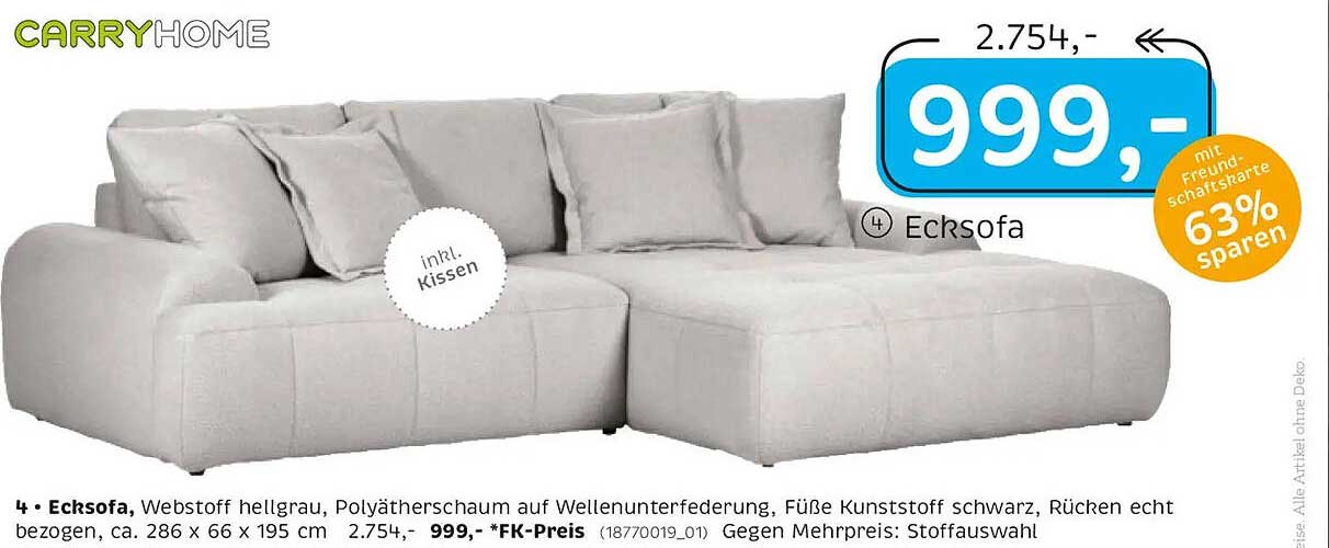Ecksofa CarryHome – Ein Komfortwunder für Ihr Zuhause