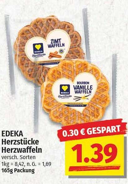 EDEKA Herzstücke Herzwaffeln – verschiedene Sorten
