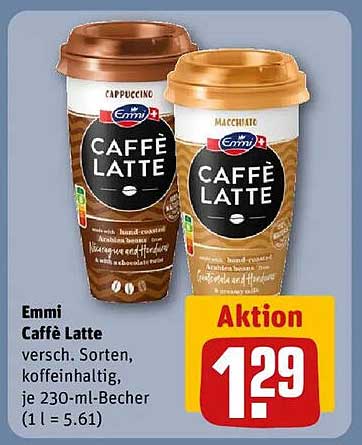 Emmi Caffè Latte, verschiedene Sorten, koffeinhaltig, je 230-ml-Becher