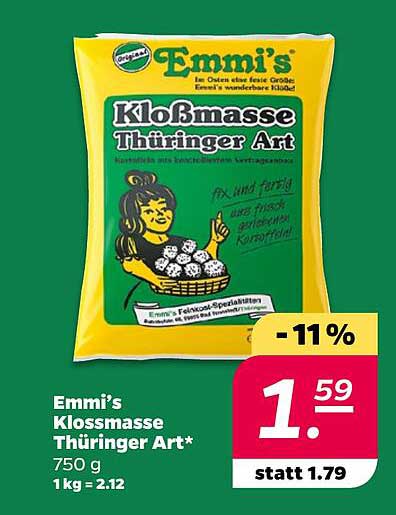 Emmi's Kloßmasse Thüringer Art 750 g