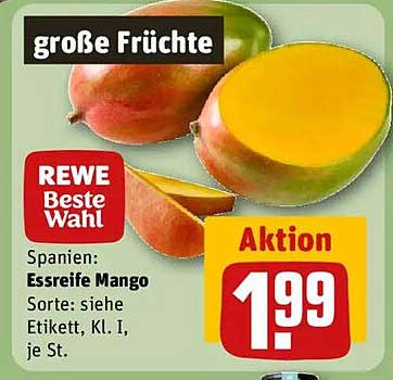 Essreife Mango – große Früchte aus Spanien