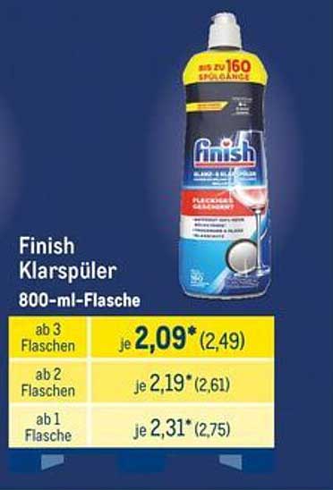 Finish Klarspüler 800-ml-Flasche