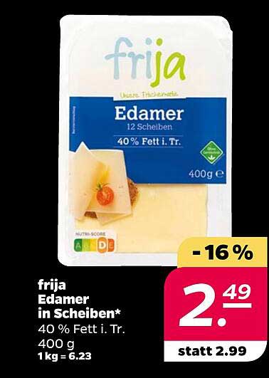frija Edamer in Scheiben 12 Scheiben, 400 g