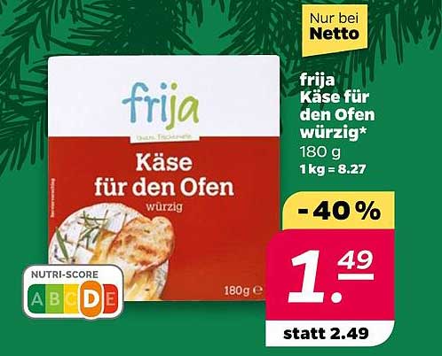 frija Käse für den Ofen würzig 180 g