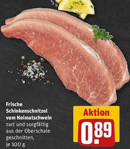 Frische Schinkenschnitzel vom Heimatsschwein