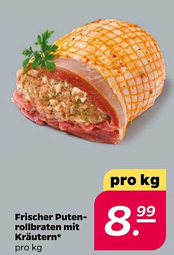 Frischer Putenrollbraten mit Kräutern