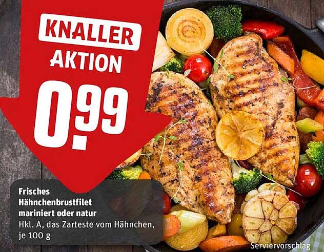 Frisches Hähnchenbrustfilet mariniert oder natur