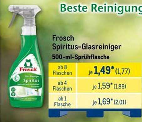 Frosch Spiritus-Glasreiniger 500-ml-Sprühflasche