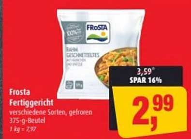 Frosta Fertiggericht - verschiedene Sorten, gefroren, 375-g-Beutel