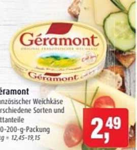 Géramont - Französischer Weichkäse in verschiedenen Sorten