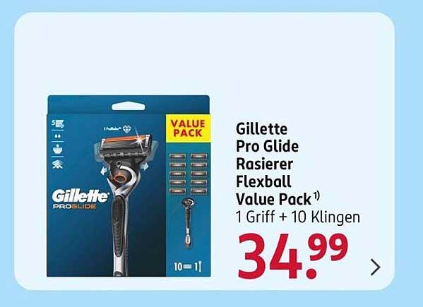 Gillette Pro Glide Rasierer Flexball Value Pack