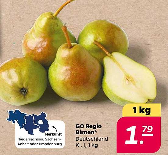 GO Regio Birnen* Deutschland Kl. I, 1 kg