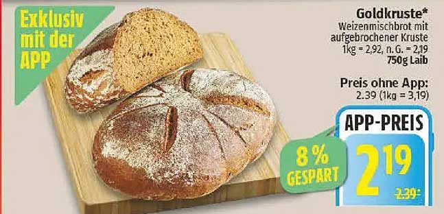 Goldkruste* Weizenmischbrot mit aufgebrochener Kruste
