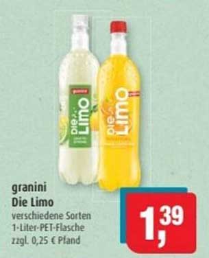 granini Die Limo verschiedene Sorten 1-Liter-PET-Flasche