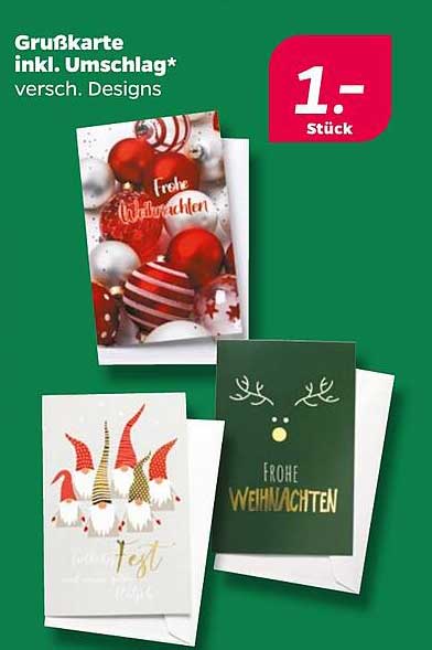 Grußkarte inkl. Umschlag* versch. Designs