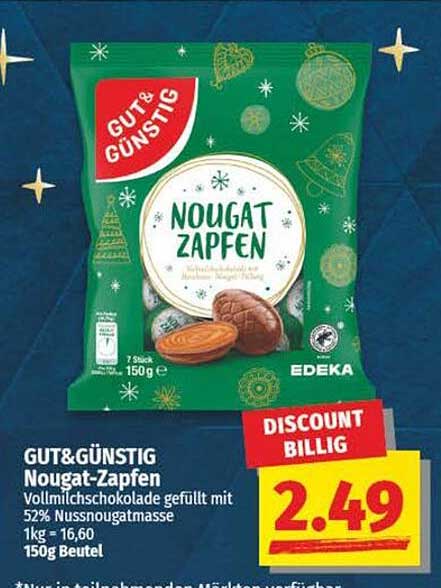 GUT& GÜNSTIG Nougat-Zapfen 150g