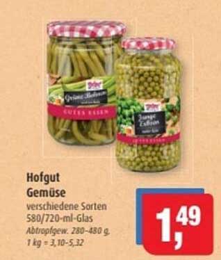 Hofgut Gemüse verschiedene Sorten 580/720-ml-Glas
