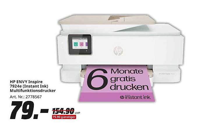 HP ENVI Inspire 7924e (Instant Ink) Multifunktionsdrucker