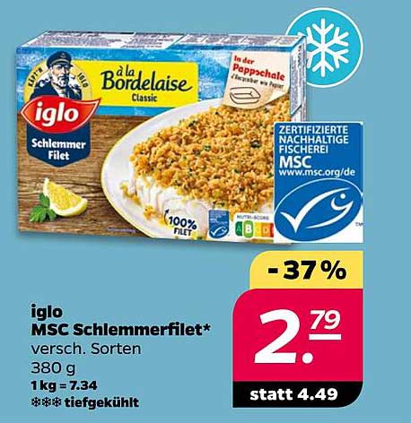 iglo MSC Schlemmerfilet versch. Sorten 380 g