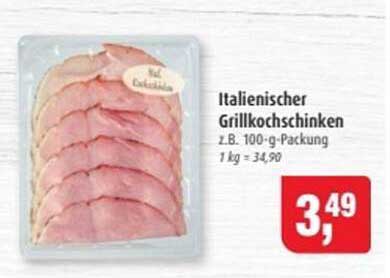 Italienischer Grillkochschinken 100 g-Packung