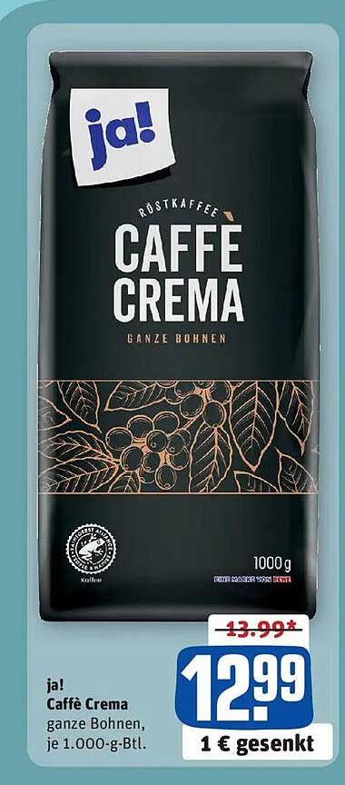 ja! Caffè Crema ganze Bohnen, 1000g