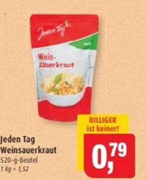 Jeden Tag Weinsauerkraut 520-g-Beutel