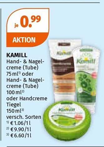 KAMILL Hand- & Nagelcreme (Tube) 75 ml oder Handcreme Tiegel 150 ml