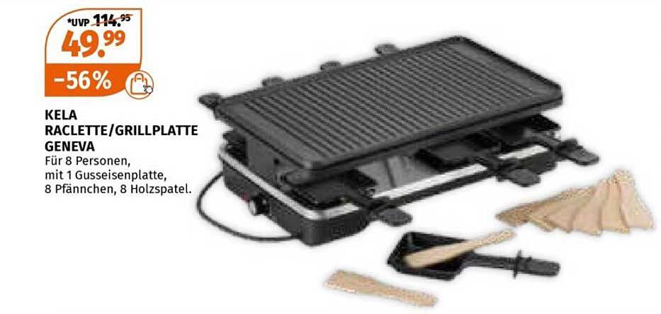KELA RACLETTE/GRILLPLATTE GENEVA