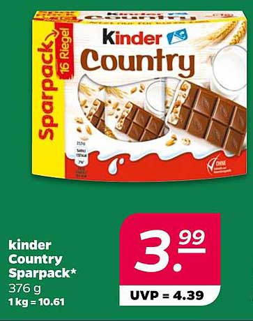 Kinder Country Sparpack 376 g