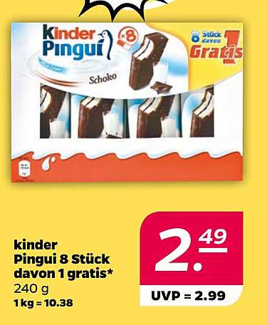 Kinder Pingui 8 Stück, davon 1 gratis*