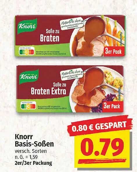 Knorr Basis-Soßen - Verschiedene Sorten im 3er Pack