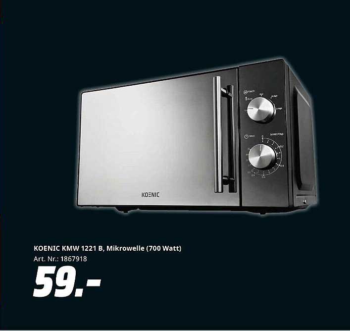 KOENIC KMW 1221 B, Mikrowelle (700 Watt)