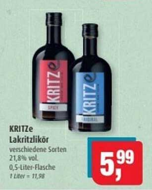 KRITZe Lakritzlikör - verschiedene Sorten 0,5-Liter-Flasche