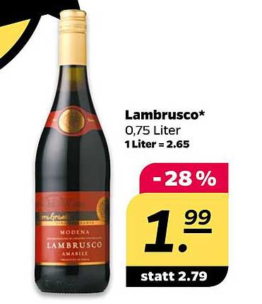 Lambrusco, 0,75 Liter