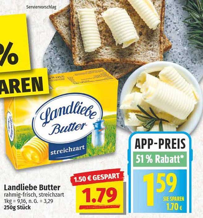 Landliebe Butter rahmig-frisch, streichzart 250g