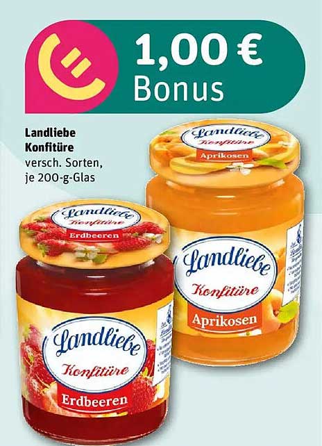 Landliebe Konfitüre – verschiedene Sorten, je 200-g-Glas