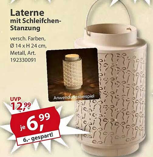 Laterne mit Schleifen-Stanzung