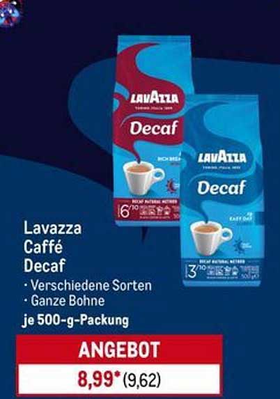 Lavazza Caffè Decaf - Verschiedene Sorten, Ganze Bohne, je 500-g-Packung
