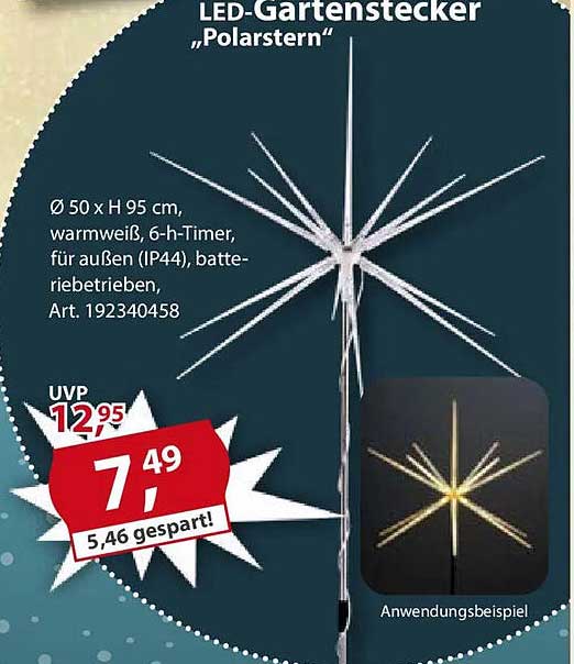 LED-Gartenstecker "Polarstern"