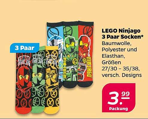 LEGO Ninjago 3 Paar Socken