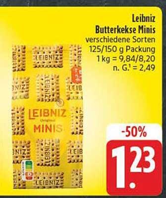 Leibniz Butterkekse Minis verschiedene Sorten 125/150 g Packung